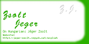 zsolt jeger business card