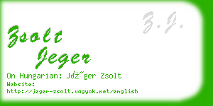 zsolt jeger business card